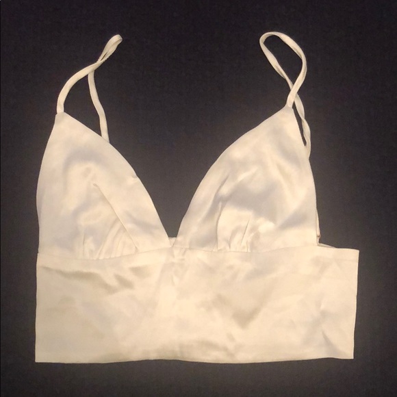 zara satin crop top